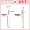heemeei Silicone Nail Powder Applicator Brush, 10Pcs Reusable Silicone lip Brush Nail Art Brushes for Manicure Holographic Chrome Mirror Glitter Powder Pigment Lipstick Eyeshadow Makeup…