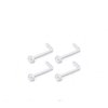 Jewelry 4Pcs 18g Clear Nose Ring Retainer Bioflex L Shape Nose Rings Studs Piercing Jewelry Flat Top