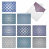 The Best Card Company - 10 Boxed All Occasion Cards with Envelopes (4 x 5.12 Inch) - Colorful, Fun Note Cards Assorted - Royal Pattern M6575OCB