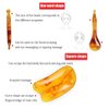 7 Pack Gua Sha Scraping Massage Facial Tools Kit, ResinGuasha Scraper Board Health Care Beauty Scrape Plate with Flax Bag for Face Body Leg Back Care Physical Acupuncture Deep Tissue Therapy (Amber)