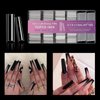 700pcs Square Nail Tips No C Curve Clear Straight Nail Extension Acrylic Nails Tip XXL For Nail Salons Nail Art Design With Box