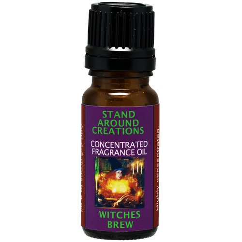 Concentrated Fragrance Oil - Witches Brew - A Celebration of Patchouli, Cinnamon and Cedarwood. Infused w/Essential Oils. (.33 fl.oz.)