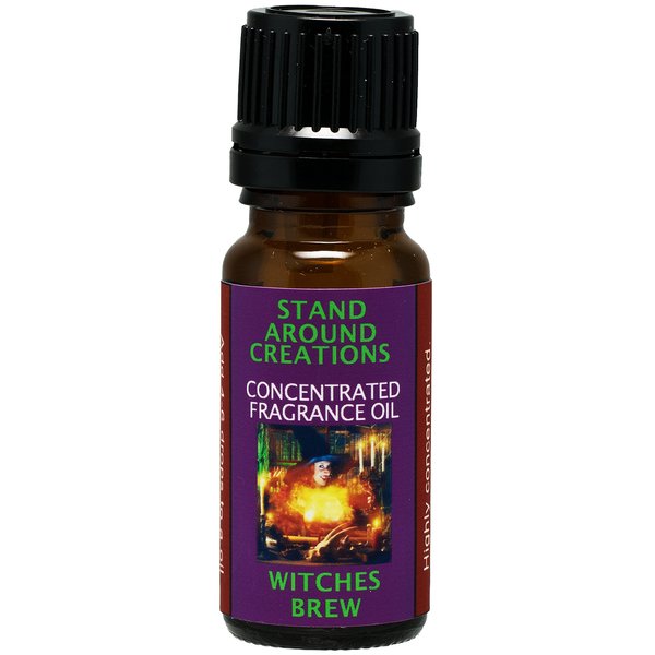Concentrated Fragrance Oil - Witches Brew - A Celebration of Patchouli, Cinnamon and Cedarwood. Infused w/Essential Oils. (.33 fl.oz.)