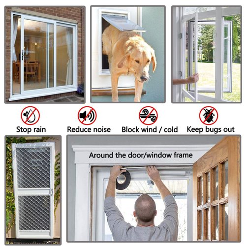 Weather Stripping Brush for Sliding Windows/Doors Frame Side,Pile Self Adhesive Weatherstrip Seal Strip Sealer Draft Stoppers (33ft x11/32 Backing x 3/16 Brush inch, White)