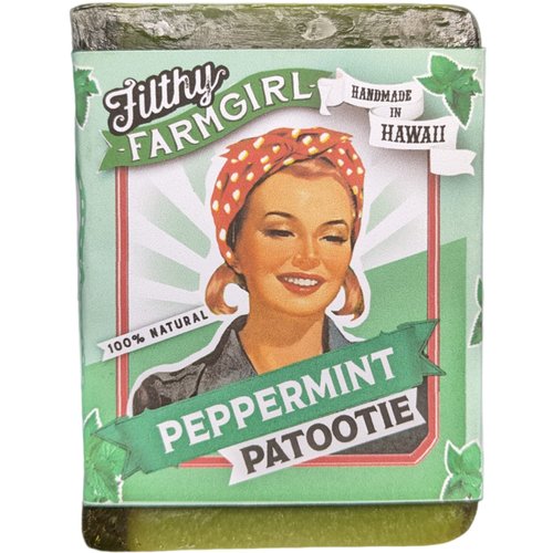 FILTHYFARMGIRL.COM Filthy Farmgirl Peppermint Patootie Soap Bar, Green, 5 Ounce , 1 Count