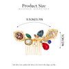 Casdre Rhinestone Hair Comb Gold Vintage Hair Piece Crystal Side Comb Evening Party Hair Accessories for Women and Girls