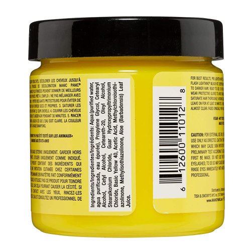 MANIC PANIC Electric Banana Hair Dye - Classic High Voltage - (2PK) Semi-Permanent Hair Color - Bright, Neon Yellow Hair Dye Glows in Blacklight - Vegan, PPD & Ammonia-Free For Coloring Hair