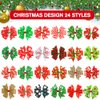 DULEFUN 24pcs Christmas Hair Clips for Girls, Xmas Hair Bows Hairpins Barrettes Christmas Hair Accessories for Kids New Year Christmas Party Favors
