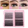 XTKDAIUI DIY Fairy Lash Clusters Kit,Premade eyelash clusters 640 PCS,Waterproof D 9-16 MIX hybrid lash clusters Thick 30D+40D+50D Natural Eyelash Extension for Beginners Diy jms011