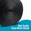 Houseables Polypropylene Webbing, 2 Inch Strapping, Polypro Strap, 2" W x 25 Yards (Two 12.5 Yard Rolls), Black, for Furniture, Upholstery, Seatbelt Material, Bags, Canoe Seat, UV Resistant Fabric