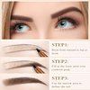 3PCS light Brown Eyebrow Pencil, 4 Point Microblading Eyebrow Pen for Hair-Like Effect, Long Lasting Waterproof & Smudge-proof, Easily Creates Natural eyebrow makeup