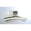 Generic Long shiny silver tone filigree metal hair claw clip