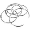 Craft County Book Ring Nickel Plated Metal Loose Leaf Rings Binder Hinge Snap Ring Key Ring, 2-Inch Diameter, 10 Pieces, Silver