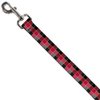 Dog Leash Checker Mosaic Red 4 Feet Long 0.5 Inch Wide