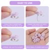 Ouligay 20Pcs Mini Flower Hair Clips Cute Hair Pins Purple Hair Clips Small Flower Hair Clips Wedding Hair Barrettes Bridal Hair Accessories for Women Girls Gifts