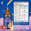 Kids Magnesium Liquid Drops - Magnesium Glycinate Drops for Kids, Citrate Liquid with Calcium, Omega-3, L-theanine, Zinc, Vitamin B6 D3 C for Sleep, Relaxation, Calm & Focus, Strawberry Flavor,2 Fl Oz