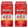 MegaRed Advanced 4in1 900mg, 120 softgels Value Pack (2 Bottles x 60 Each) - Concentrated Omega-3 Fish & Krill Oil Supplement