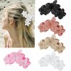 Canitor Flower Claw Clips for Women Flower Hair Clips for Thick Thin Hair Cute Hair Clips Hawaiian Plumeria Flower Clip Summer Beach Hair Accessories Teen Girl Gifts Trendy Stuff