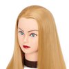 Hairingrid 26"-28" Mannequin Head Hair Styling Training Head Manikin Cosmetology Doll Head Synthetic Fiber Hair and Free Clamp Holder (R71919W2720)