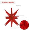6 Pcs Red Star Foil Balloons One-Piece 14-Pointed Star Balloons 4D Starburst Cone Mylar Balloons 22inch Christmas Birthday Wedding Wedding Anniversary Party Supplies(Red)