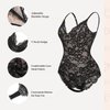 Popilush Tummy Control Shapewear Black Bodysuit Women Thong Body Shaper Corset Top