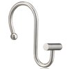 Nickel Shower Curtain Hooks, Rust Proof Shower Curtain Rings for Bathroom, Silver Metal Decorative Shower Curtain Hooks Hangers for Shower Curtain Rod, Set of 12 T-Bar Design