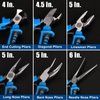 COMOWARE 6 Pcs Mini Pliers Set, Multi-function Pliers Tool Set, Mini Needle Nose Pliers, Linesman Pliers, Long Nose Pliers, Bent Nose Pliers, Diagonal Pliers, End Cutting Pliers, for Electronic Repair