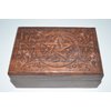 Nature's Enlightenment Pentacle Carved Wooden Box #2- Tarot Cards, Crystals, Altar Supplies,