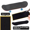 WINDIR 12pcs Foam Grip Tape for Fingerboards,38mm×110mm Pro Black Wooden Mini Skateboards (12pcs)