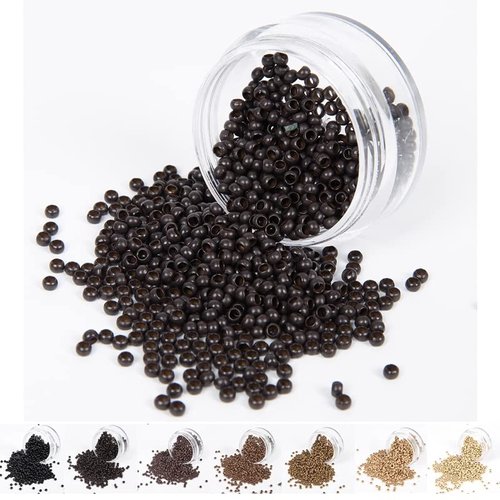 1000Pcs Nano Ring Beads Micro Links Rings Hair Extensions Beads Nano Copper Rings Salon Tools Accessories for Nano Tip Hair Extension 7 colors Available (#3)