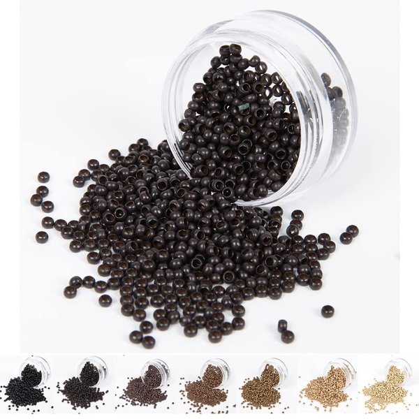 1000Pcs Nano Ring Beads Micro Links Rings Hair Extensions Beads Nano Copper Rings Salon Tools Accessories for Nano Tip Hair Extension 7 colors Available (#3)