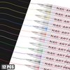 12pcs 3D Nail Art Pens Set, Nail Art Drawing Pen Nail Art Pens Manicure Polish Tools for Painting Nails DIY Nail Art Beauty (12 Colors)