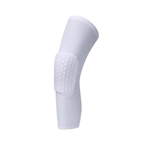 LARDROK Breathable Basketball Shooting Sport Safety Kneepad Honeycomb Pad Bumper Brace Kneelet Protective Knee pads rodilleras(White - 1 Pieces, M)
