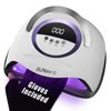 UV LED Nail Lamp with UV Gloves 72 Beads,300W Professional UV Nail Dryer Light for Gel Nails Polish/Acrylic,Fast Curing Gel X Polish Lamp with Phone Holder Smart Sensor 4 Timer,Nail Art Drying Tools