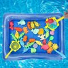 ONEST 40 Pieces Magnetic Fishing Pool Toys Game Magnetic Fishing Bath Toys Water Table Bathtub Toys for Toddler Kids