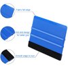 WRAPXPERT Blue Felt Squeegee,2 Pcs Squeegee for Vinyl,Medium Hardness Vinyl Squeegee Scraper Tool Kit for Crafts Car Wrap Window Tint Wallpaper Glass Film Application