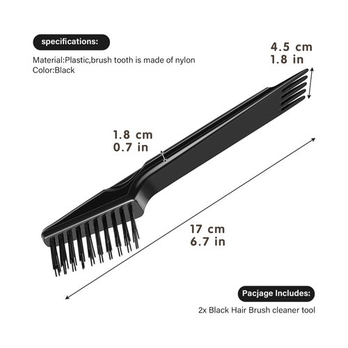 2pcs Hair Brush Cleaner Rakes, Cleaning Tool Set for Removing Hair Dust, Lint, Debris from Hairbrush, Comb, Hot-Air Brush