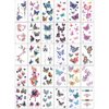 30 Sheets 3D Butterfly Temporary Tattoos for Women and Girls, Muulaii Waterproof Fake Tattoo Stickers, Colorful Butterfly Body Art Temporary Tattoos in Bracelets, Back, Wrist and Arm Bands
