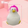 funnysquee Chicken Squishies Toy,Random Hair Color,Stress Relief Kawaii Soft Animal Funny Chicks Stretch and Squeeze Stress Toys Birthday Gift for Kids Adult (White)