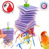 Bonka Bird Toys 1472 Small Poker Shred Bird Toy Parrot cage Craft Cockatiel Parakeet Forage Shred Budgie Accessories Assorted chew Supplies