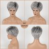 Short Hair Wigs with Natural Bangs,Bangs Hair Clip Synthetic Hair Pixie Cut Short Hair Wigs for Women with Thinning Hair Natural Daily Use Hair (#5)