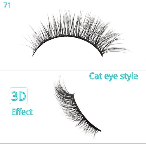 Lapluied Fake Eyelashes Natural Short Natural Eyelashes Natural Looking False Eyelashes Strip Lashes Wispy Lashes Soft and Comfortable (False Lashes SK71)