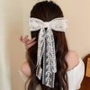 Lace Hair Bows for Women Lace Hair Bow Clips White Lace Bows for Hair Bridal Bow for Women Bachelorette Party Decorations