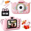 Kids Camera Toys: 9600W Pixel HD, Digital Video Camcorder Camera Toddler Girls Boys Aged 3-8 Children's Christmas Birthday Gift with 64G SD Card Included