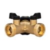 Camco Solid Brass Water Wye Valve- Easy Grip Valve Handles and Simple Water Hose Connection CSA Low Lead Certified - (20123)