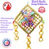 Bonka Bird Toys 1723 Four Corners Small Activity Play Mat Parrot Cage Toy, Cockatiel, Parakeet, Conure, and Similar Breed Sizes