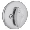 Kwikset 660 Deadbolt Deadbolt Lock, Satin Chrome Round Exterior Keyed Front Entry Door, Pick Resistant SmartKey Rekey Security, Single Cylinder Dead Bolt