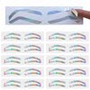 Airbrush Brows Shaping Guides Stickers, Rainbrow Eyebrow Tint Tape Stencils with High Arch/Medium Arch/Flat Brow Options (C-10Pairs per bag)