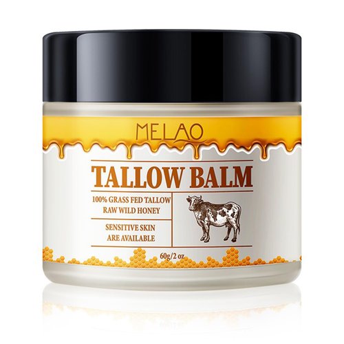2Bmagic Tallow and Honey Balm for Skin Care - Grass-Fed Beef Tallow & Raw Wild Honey Blend - All Natural Moisturizing Body Oil (2 oz)