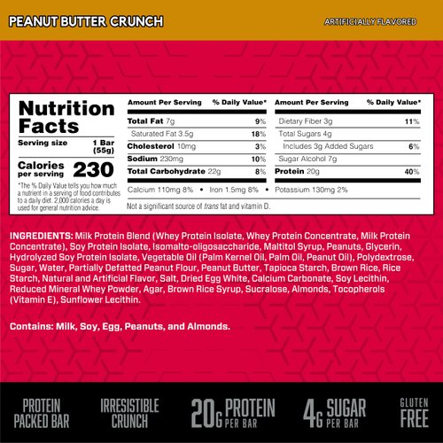 Bsn Protein Bars - Protein Crisp Peanut Butter Crunch, 1.97 Oz